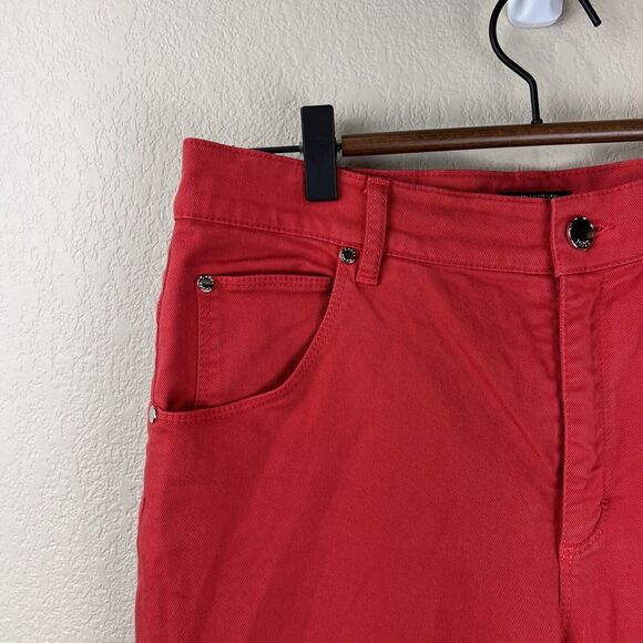 Escada Sport Pants Women EU 40 Red Denim 30 Skinny Preppy Capsule Vintage Boho - Picture 2 of 16